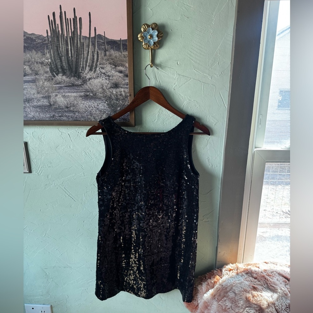 Free people sequin black mini dress